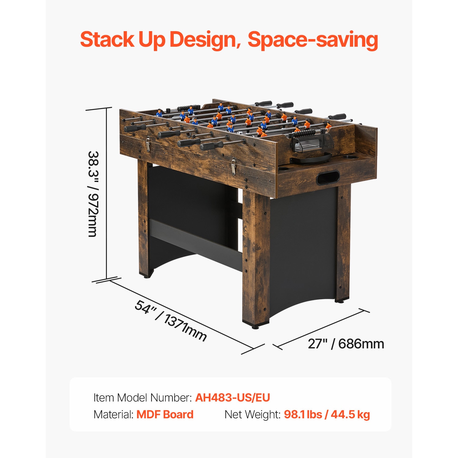 54" Air Hockey Table 3-in-1 Air Powered Combo Table Hockey Ping Pong Foosball_maomaolike.com